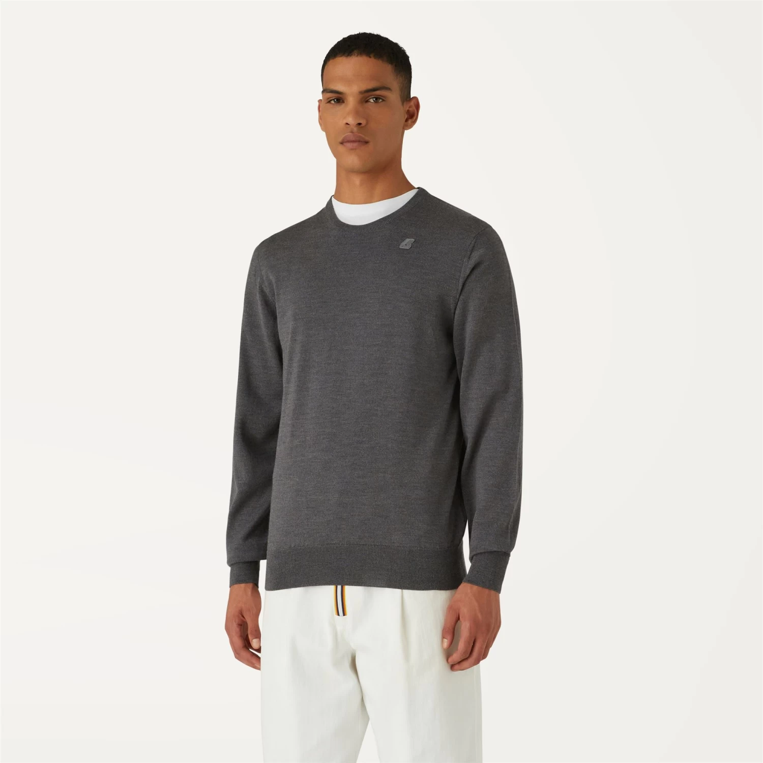 SEBASTIEN MERINO - Knitwear - PullOver - Man - GREY MD MEL - immagine 3