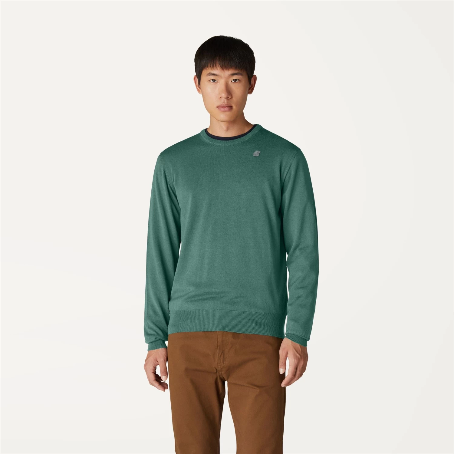 SEBASTIEN MERINO - Knitwear - PullOver - Man - GREEN LAUREL - immagine 3