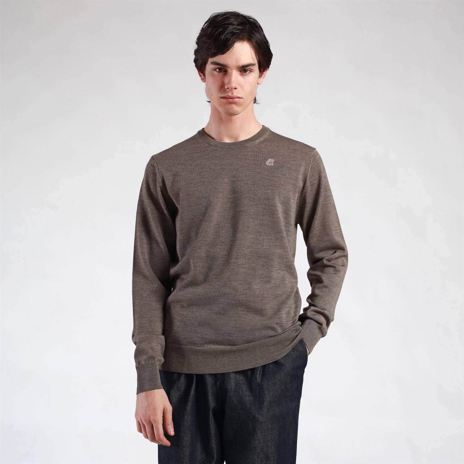 SEBASTIEN MERINO - Knitwear - PullOver - Man - BEIGE TAUPE - immagine 2