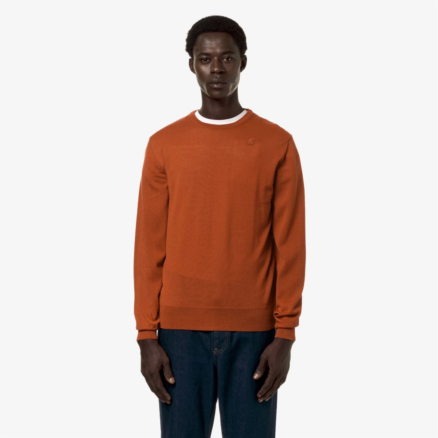 SEBASTIEN MERINO - Knitwear - PullOver - Man - ORANGE PUMPKIN - immagine 3