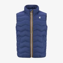 P. VALEN QUILTED WARM - Jackets - Vest - Boy - BLUE FIORD