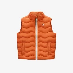 P. VALEN QUILTED WARM - Jackets - Vest - Boy - ORANGE COPPER