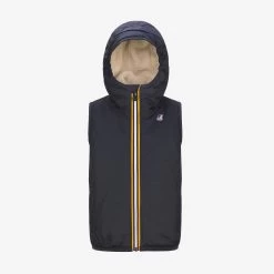 P. LE VRAI 3.0 ORLAN ORSETTO - Jackets - Vest - Kid Unisex - ECRU-BLUE DEPHT