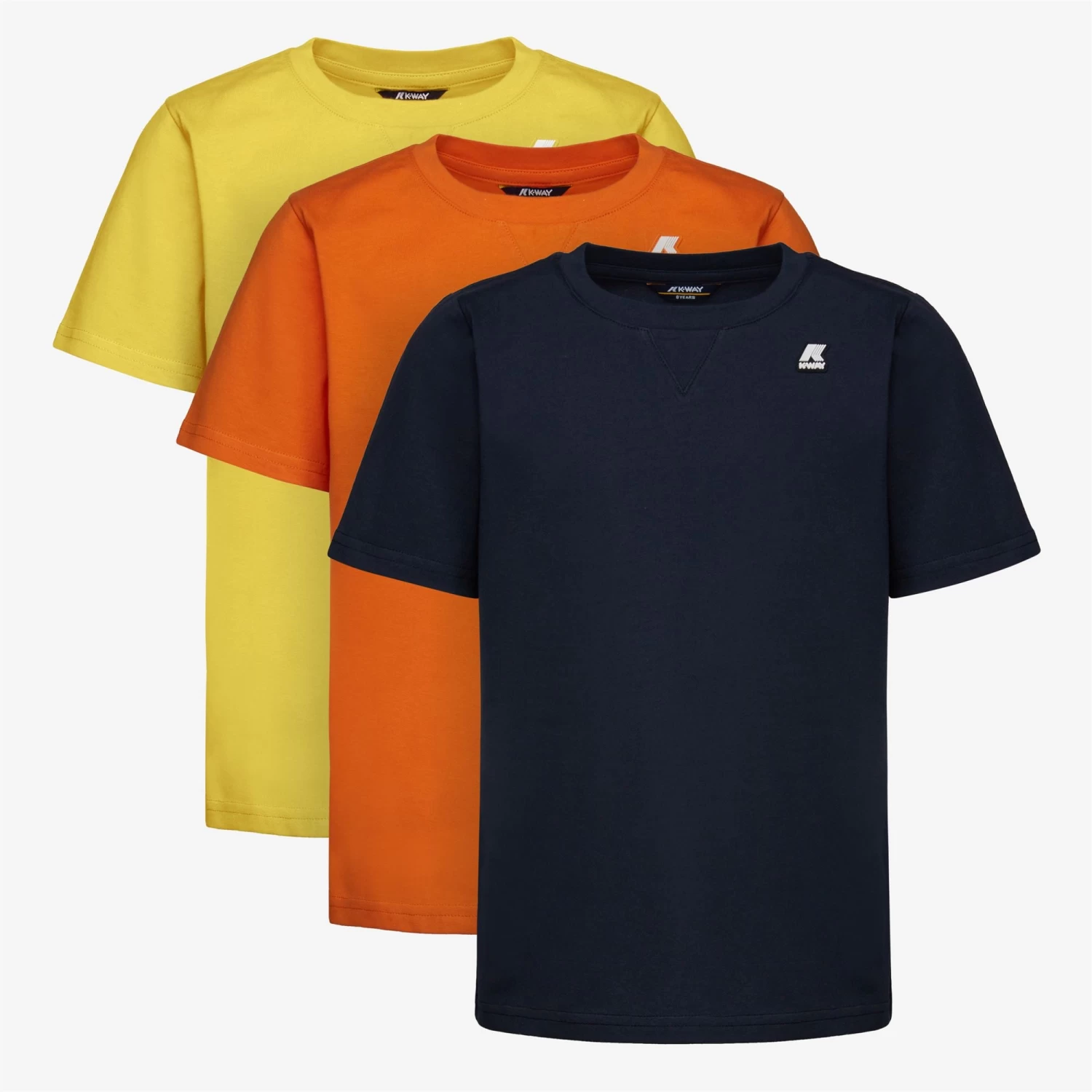 P. EDWING ROUND SLEEVES THREE PACK - T-ShirtsTop - T-Shirt - Boy - BLUE D-ORANGE-YELLOW