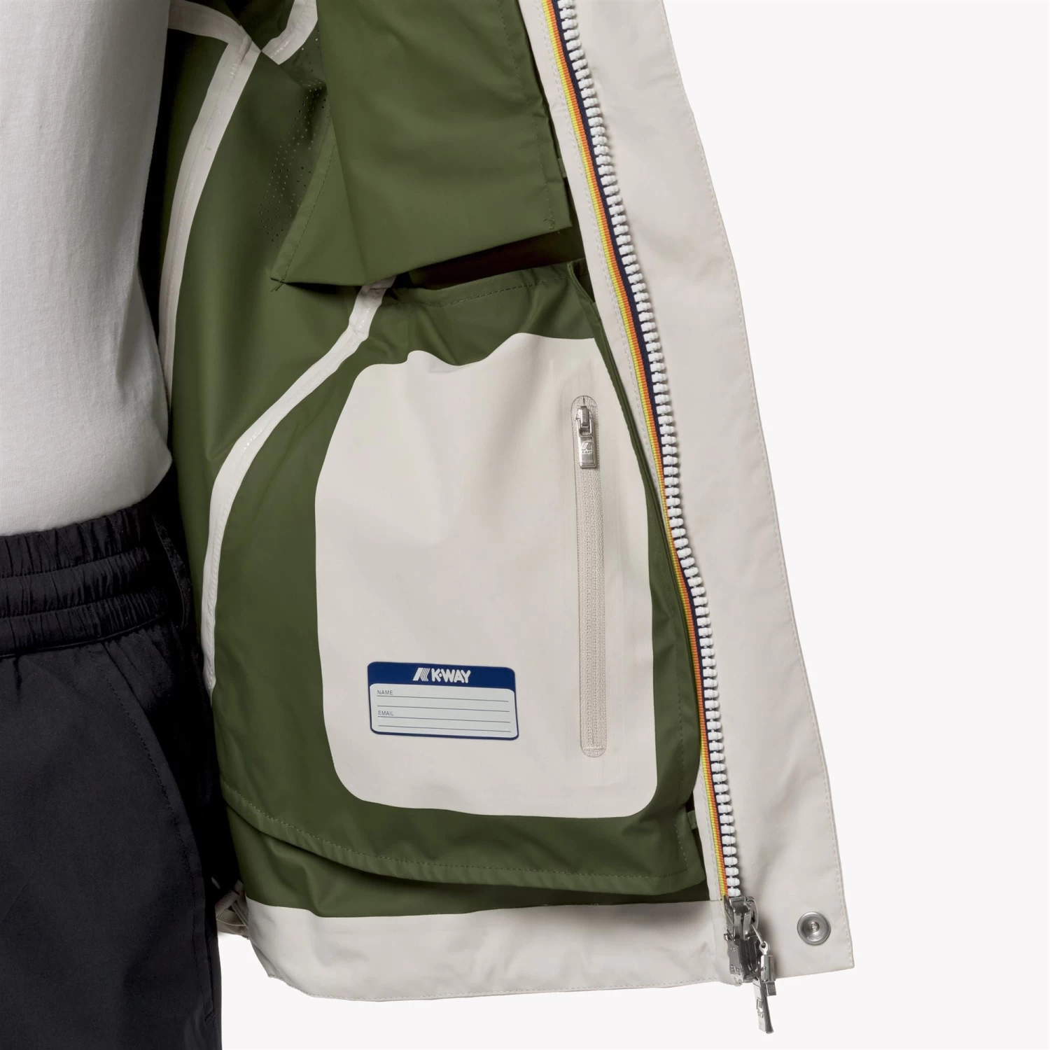 ARNAUD ECO SD CONTRAST - Jackets - Short - Man - BEIGE L-GREEN C - immagine 2