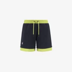 P. LE VRAI NEST NYLON PC - Shorts - SportShorts - Kid Unisex - BLUE DEPTH-GREEN CELERY