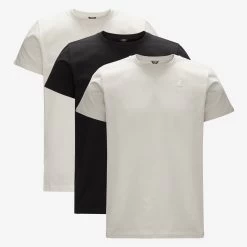 EDWING ROUND SLEEVES THREE PACK - T-ShirtsTop - T-Shirt - Man - WHITE MILK-GREY MID-BLACK PURE