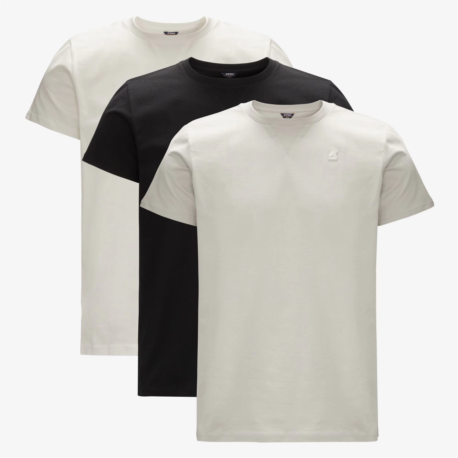 EDWING ROUND SLEEVES THREE PACK - T-ShirtsTop - T-Shirt - Man - WHITE MILK-GREY MID-BLACK PURE