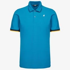 VINCENT - Polo Shirts - Polo - Man - TURQUOISE DK