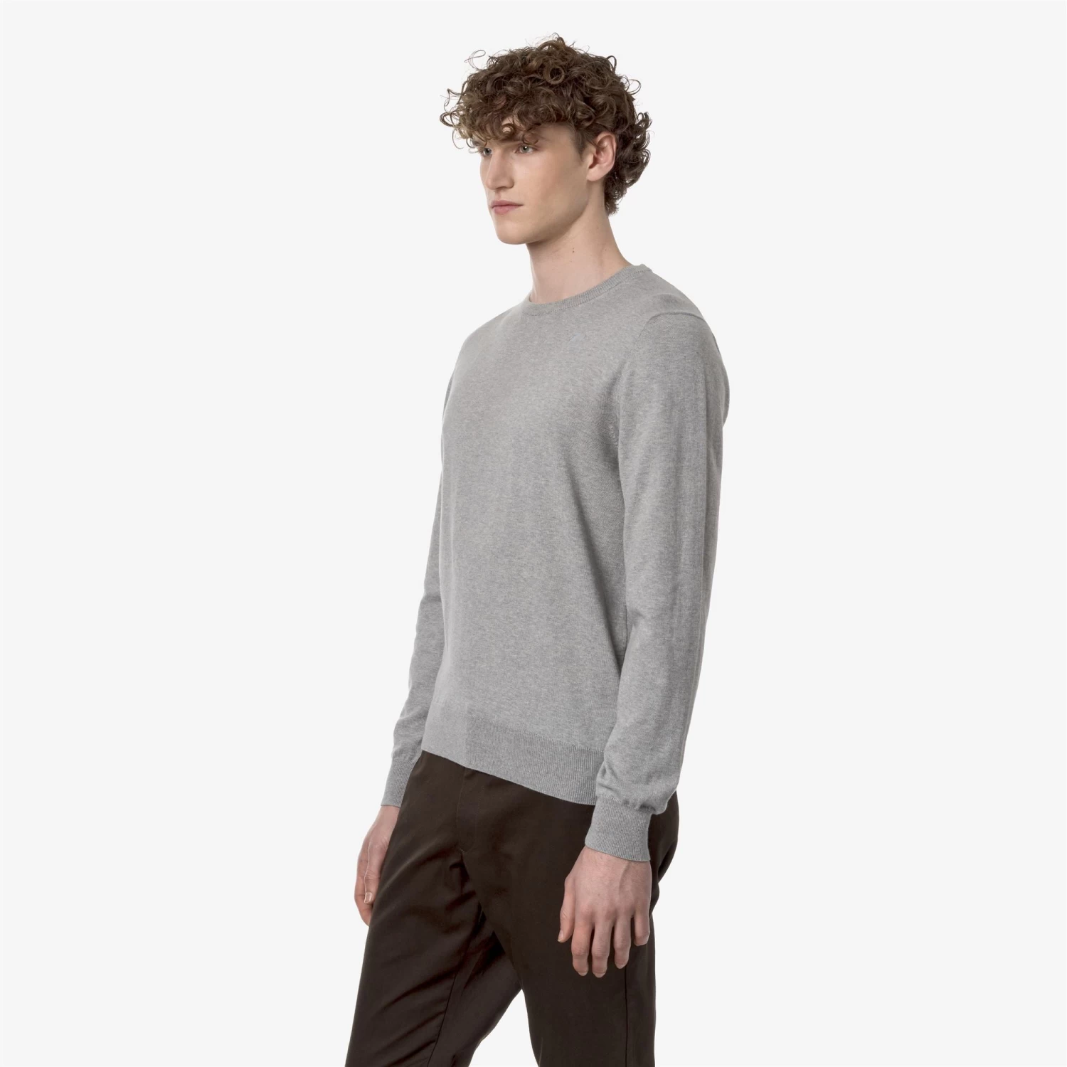 SEBASTIEN COTTON PS - Knitwear - PullOver - Man - GREY MEL - immagine 4