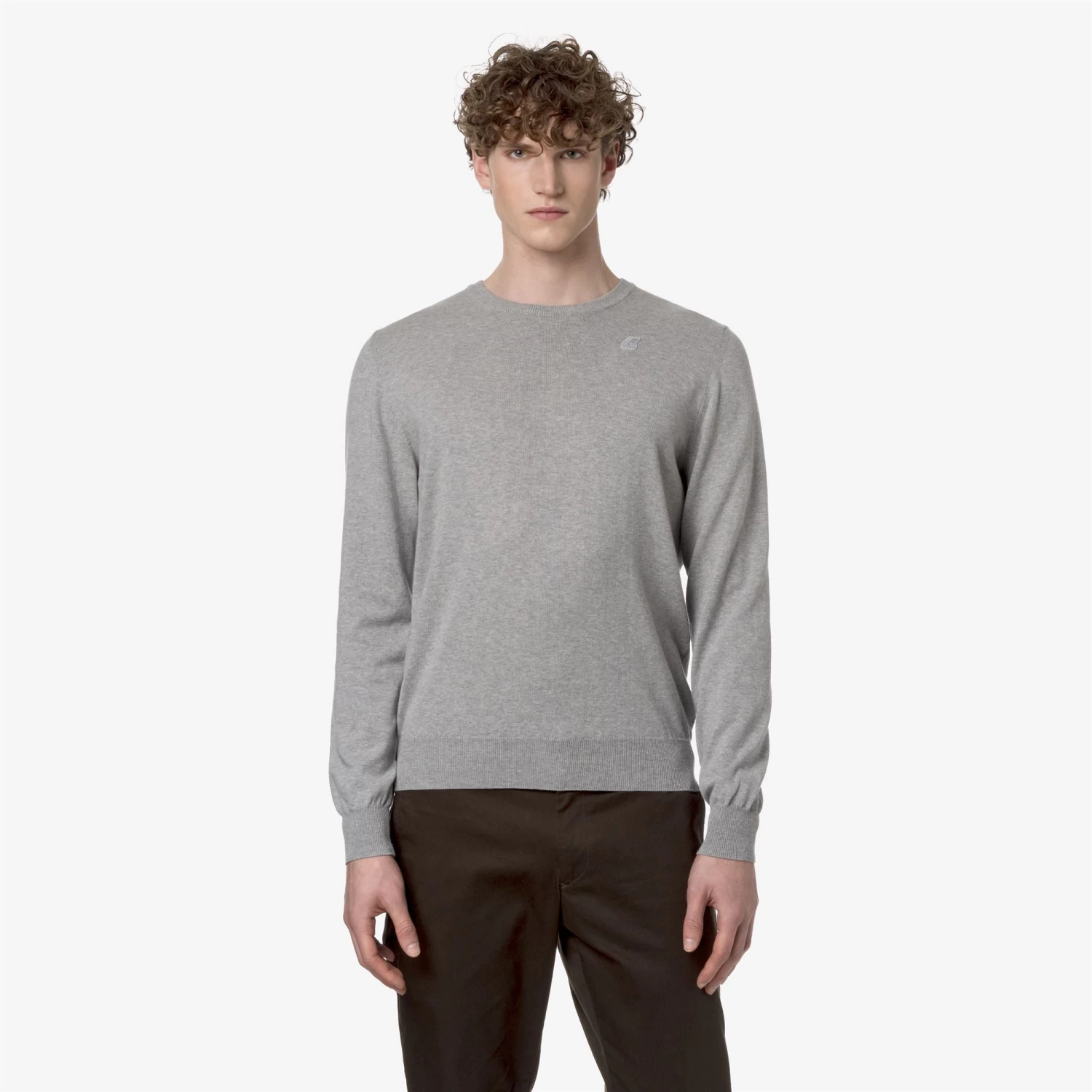 SEBASTIEN COTTON PS - Knitwear - PullOver - Man - GREY MEL - immagine 3