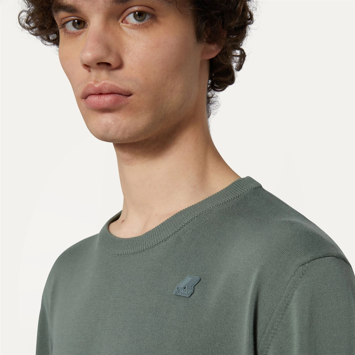 SEBASTIEN COTTON PS - Knitwear - PullOver - Man - GREEN LAUREL - immagine 2