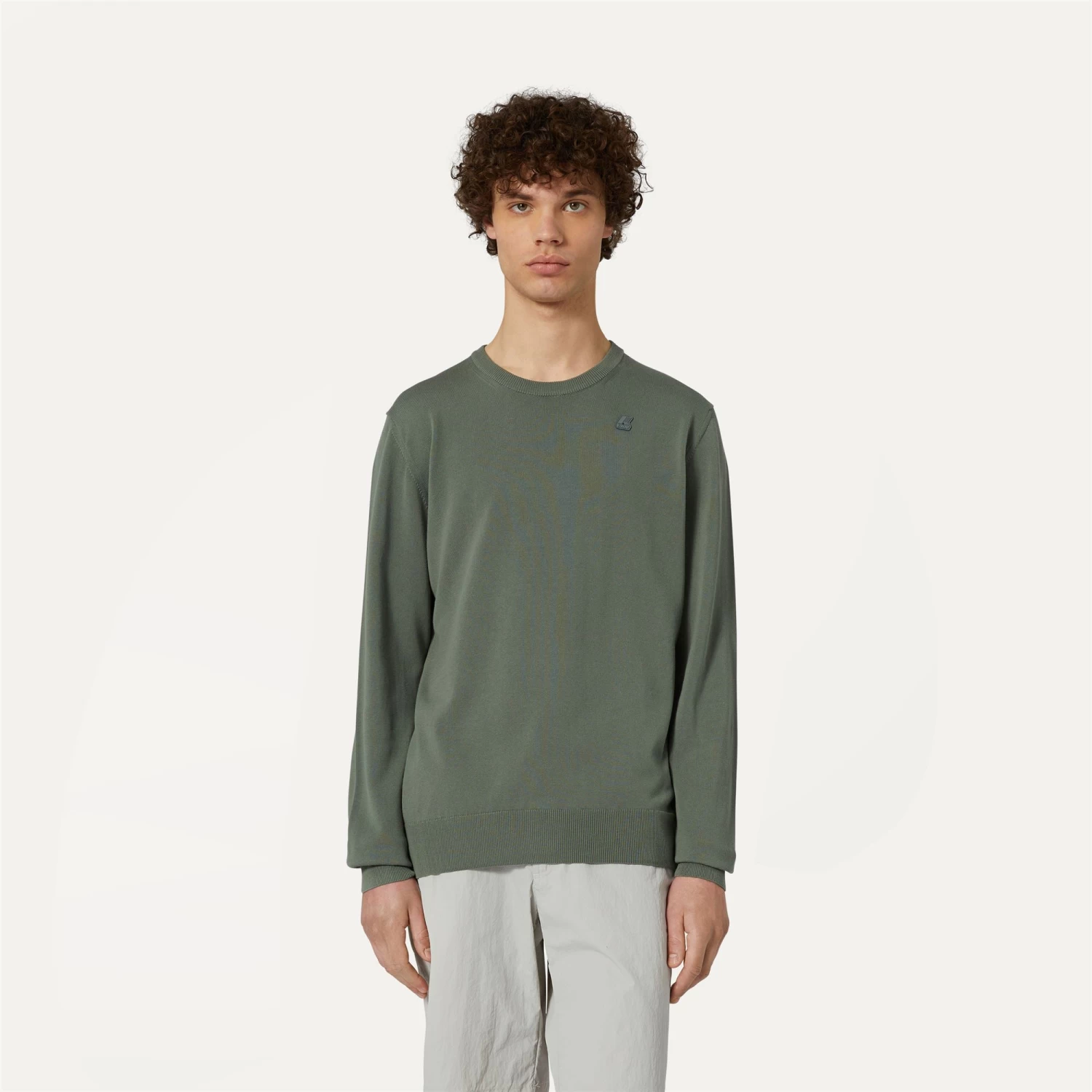 SEBASTIEN COTTON PS - Knitwear - PullOver - Man - GREEN LAUREL - immagine 3