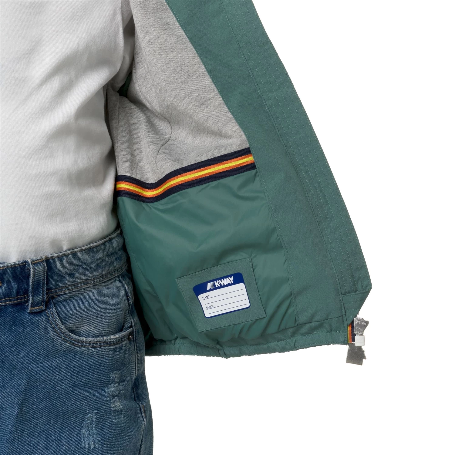 P. LILY STRETCH POLY JERSEY - Jackets - Short - Girl - GREEN PALM - immagine 2