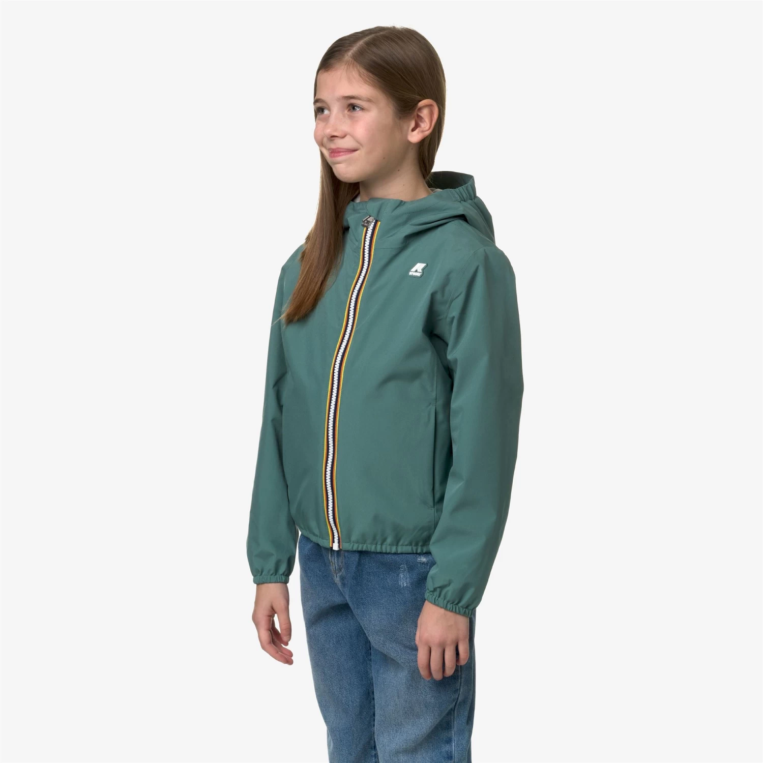 P. LILY STRETCH POLY JERSEY - Jackets - Short - Girl - GREEN PALM - immagine 4