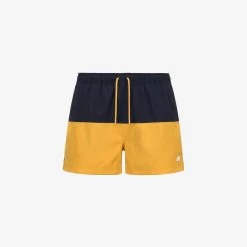 LESLIE - Bathing Suits - Swimming Trunk - Man - BLUE D-YELLOW M