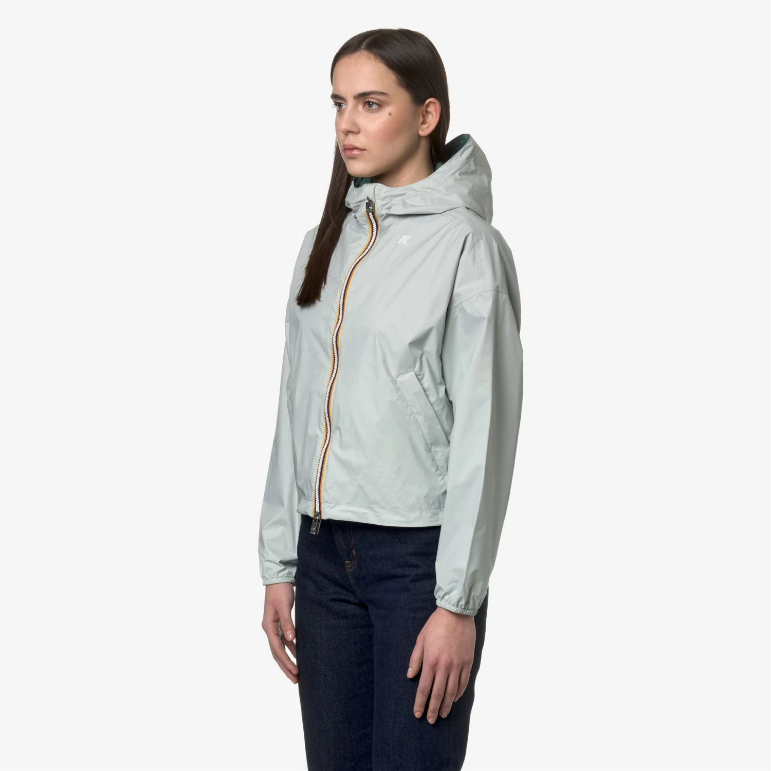 LAURETTE PLUS.2 REVERSIBLE - Jackets - Short - Woman - GREY S-GREEN P - immagine 5