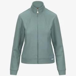 CYRIELLE INTERLOCK - Fleece - Jacket - Woman - GREEN MOLD